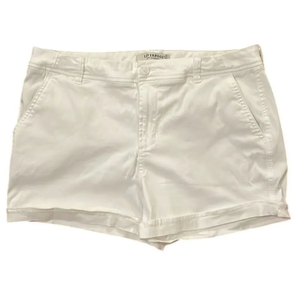Liverpool Jeans White Johnny Short Womens Size 16 / 33 Stretch XM9068th